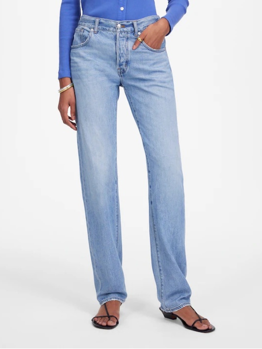 Madewell Light Wash Straight Leg Jeans